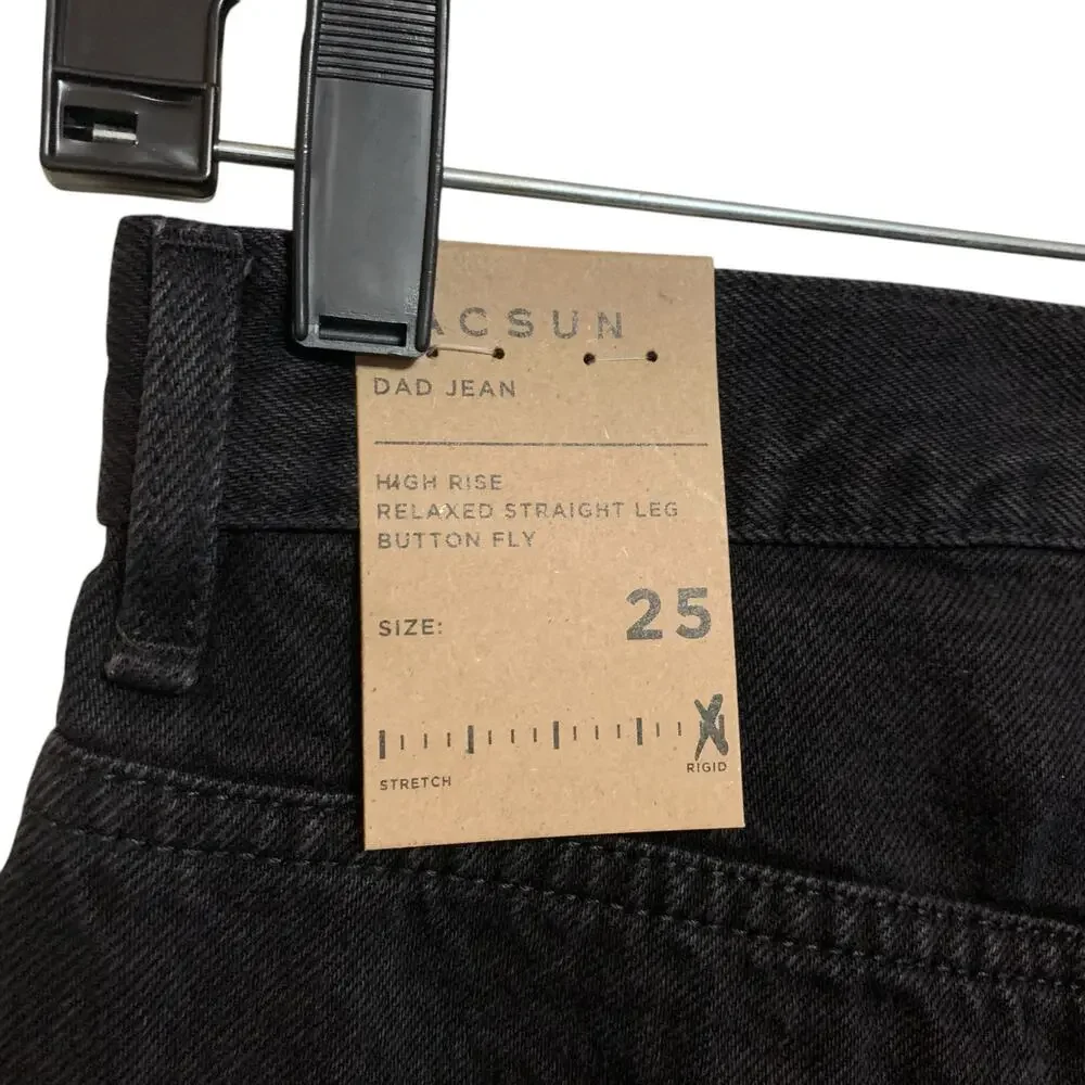 NWT! Pacsun High-Rise Relaxed Straight Leg Button Fly Dad Jeans Womens Size 25 - Picture 11 of 13